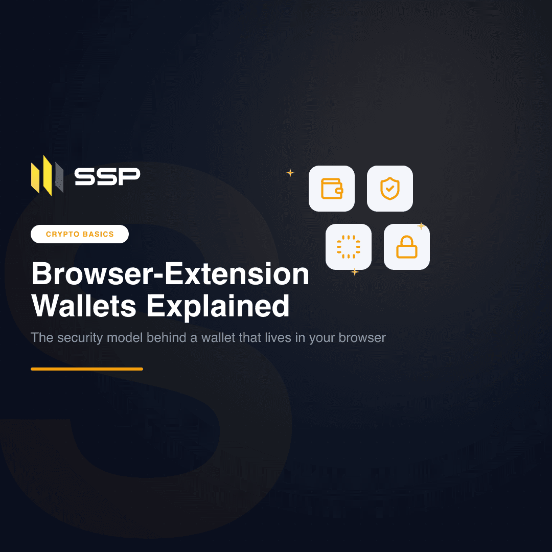 Illustration of a browser extension wallet protected by a sandbox and a 2-of-2 signing lock