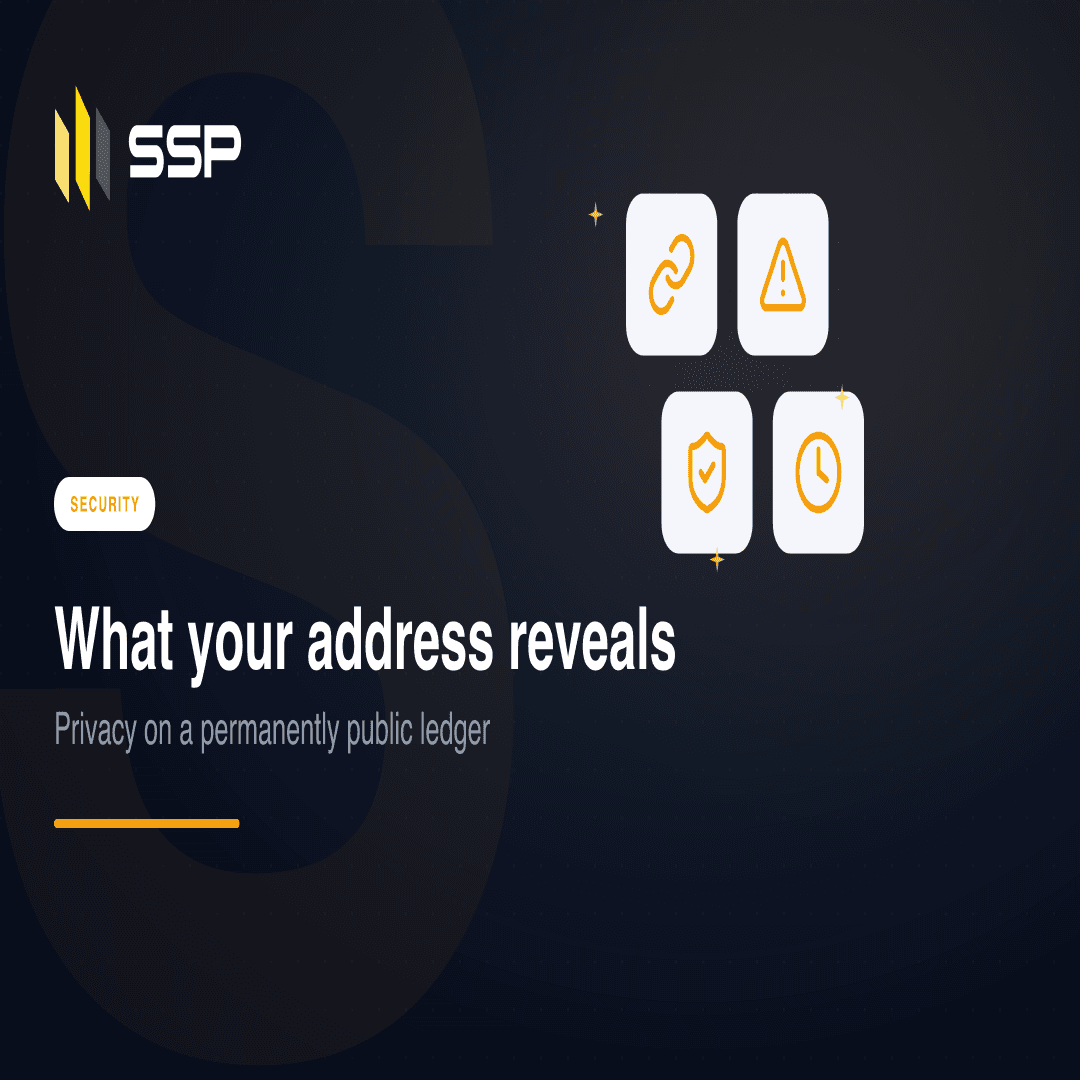 Ảnh bìa vuông SSP Academy: quyền riêng tư trên chuỗi và điều một địa chỉ tiền mã hóa để lộ