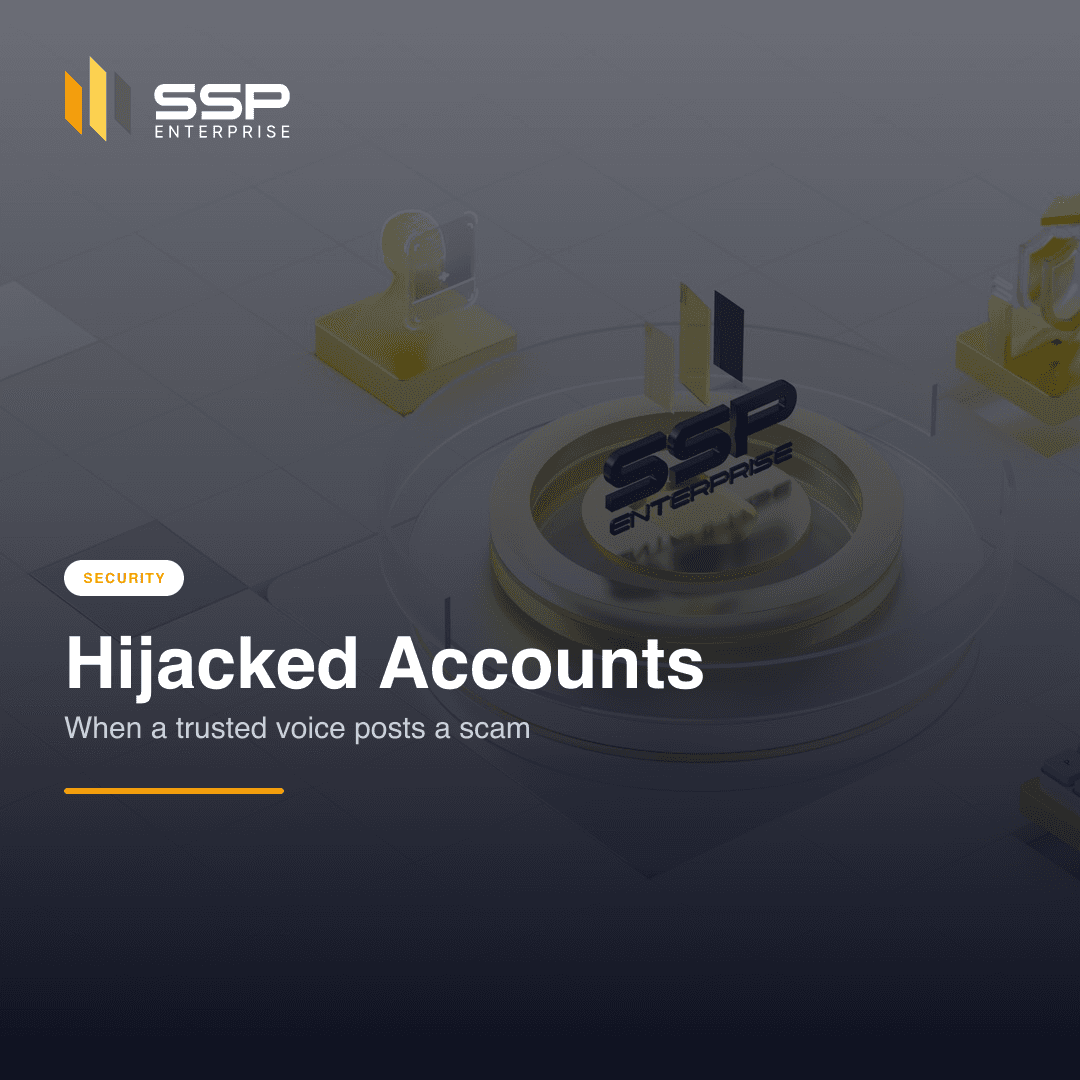 SSP Academy 정사각형 표지: 탈취된 소셜 미디어 계정