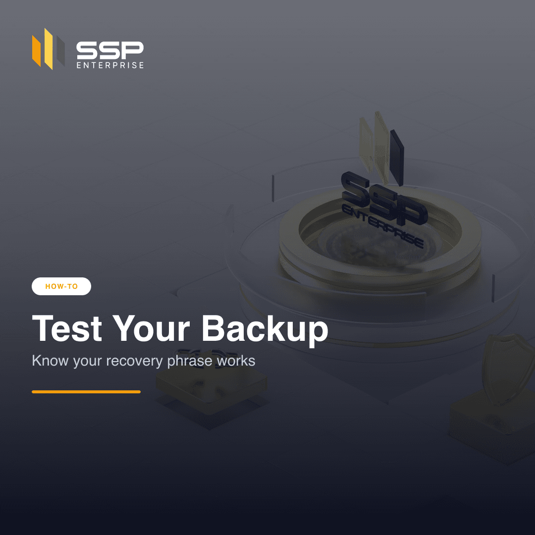 SSP Academy 方形封面：测试恢复短语备份