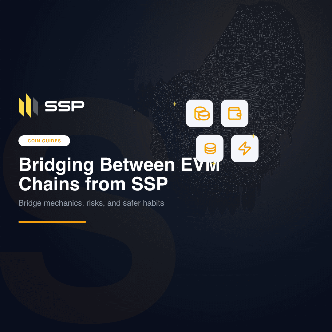 Un actif traversant un bridge entre chaînes EVM, protégé par la signature à deux appareils de SSP