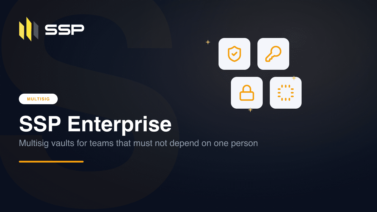 Copertina SSP Academy: vault multisig di SSP Enterprise per i team