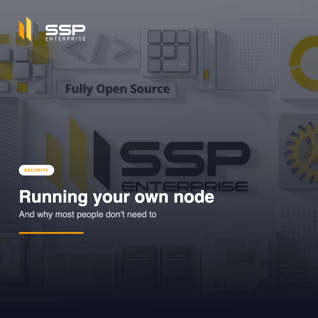 Capa quadrada da SSP Academy: rodar seu próprio nó de blockchain