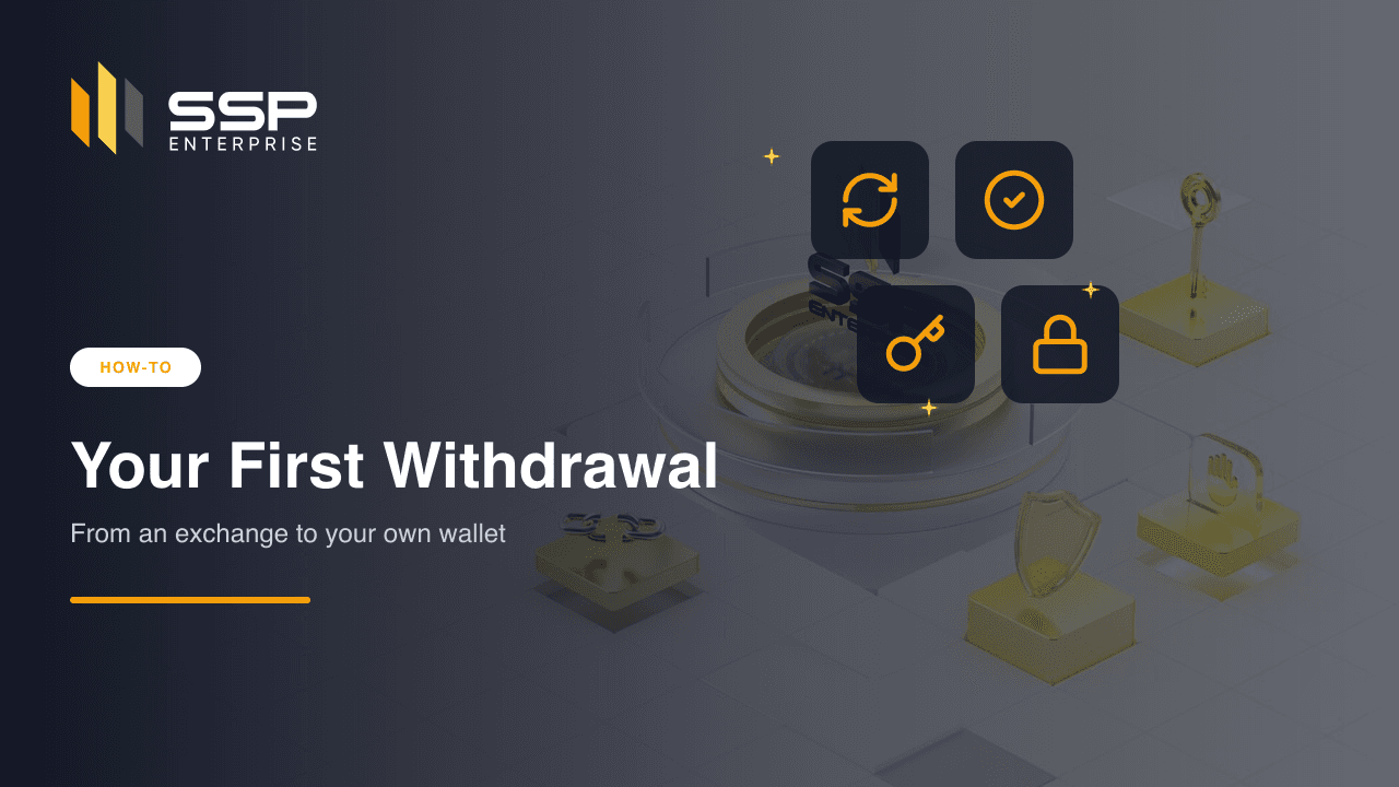 SSP Academy cover: withdrawing crypto from an exchange to SSP